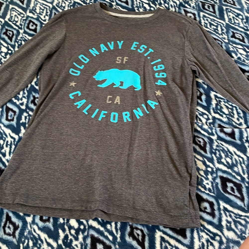 Old Navy Boys Cali Bear Long Sleeve Shirt